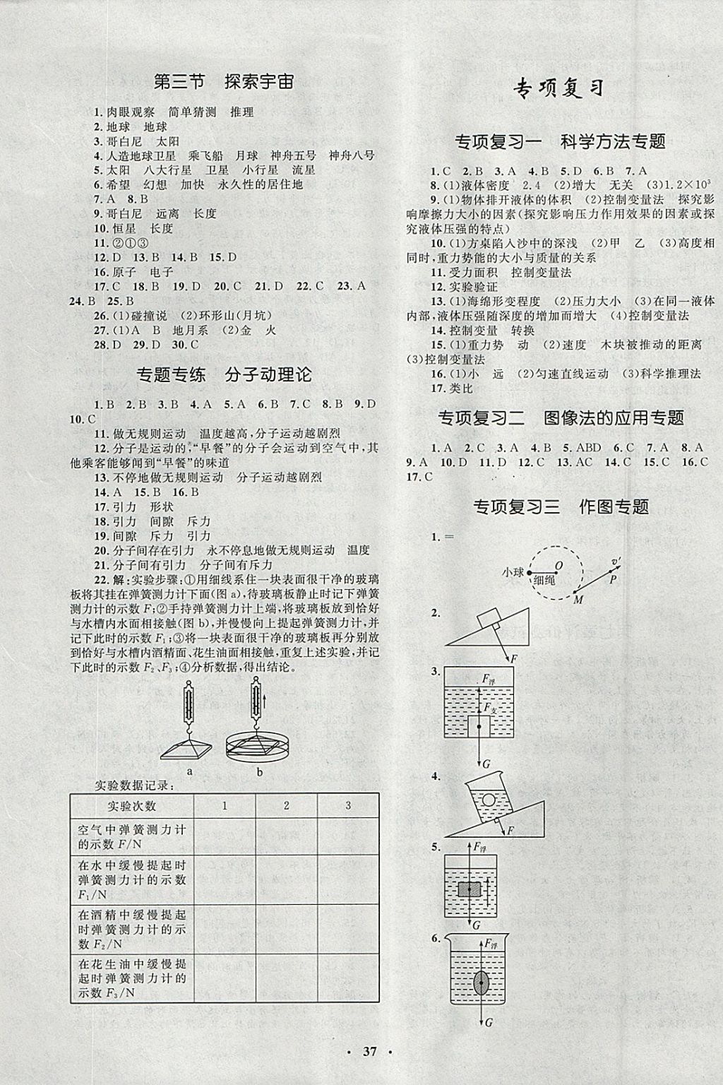 2018年非常1加1完全題練八年級物理下冊滬科版 參考答案第9頁