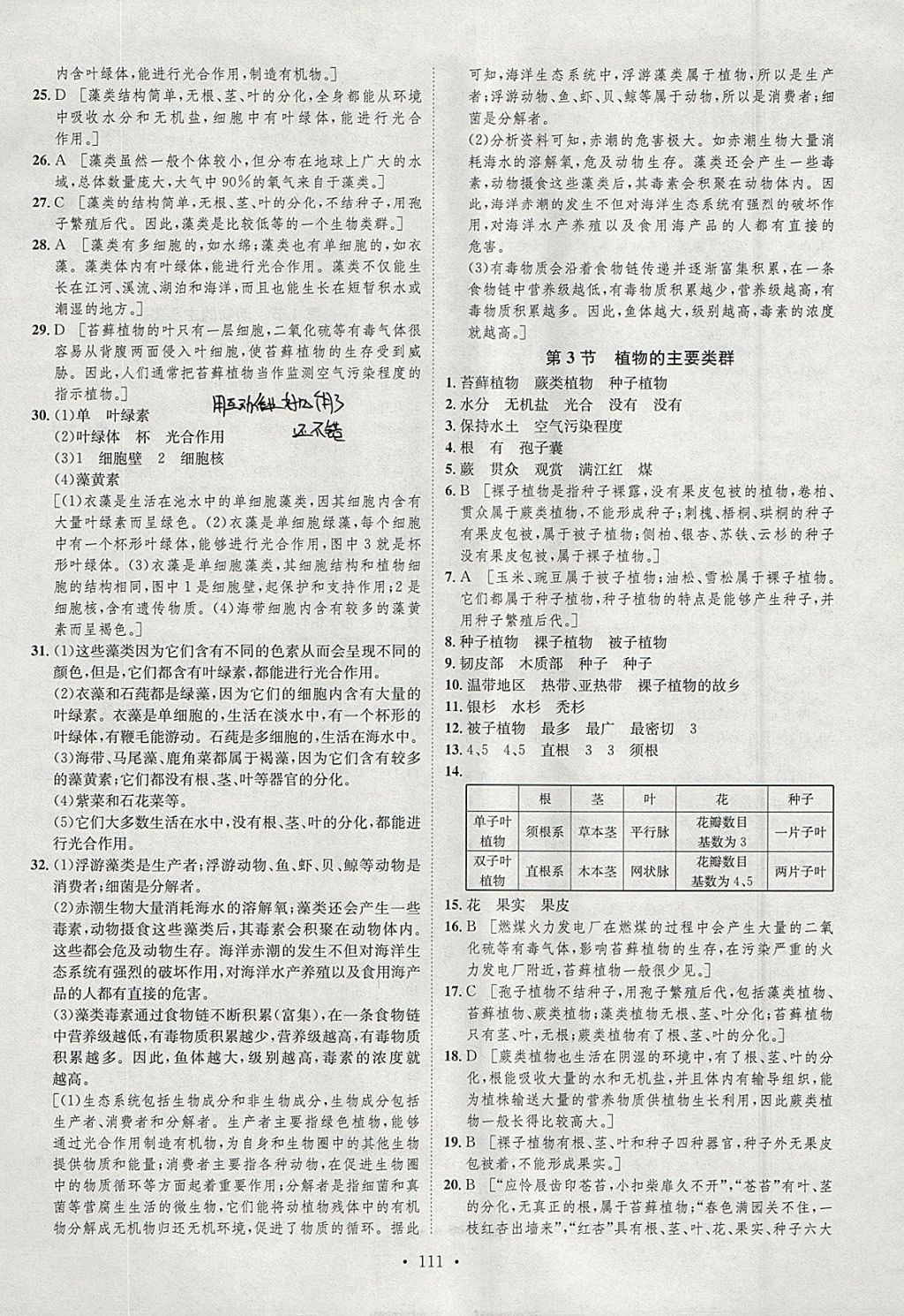 2018年思路教練同步課時(shí)作業(yè)八年級(jí)生物下冊(cè)北師大版 參考答案第9頁(yè)