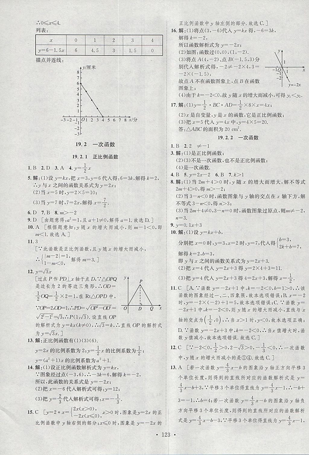 2018年思路教練同步課時作業(yè)八年級數(shù)學下冊人教版 參考答案第19頁