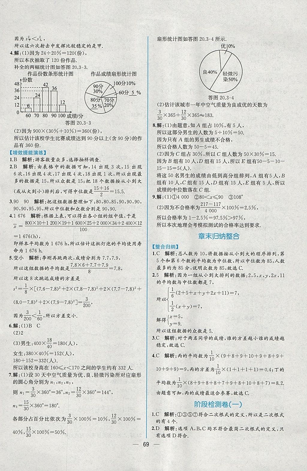 2018年同步导学案课时练八年级数学下册人教版 参考答案第41页