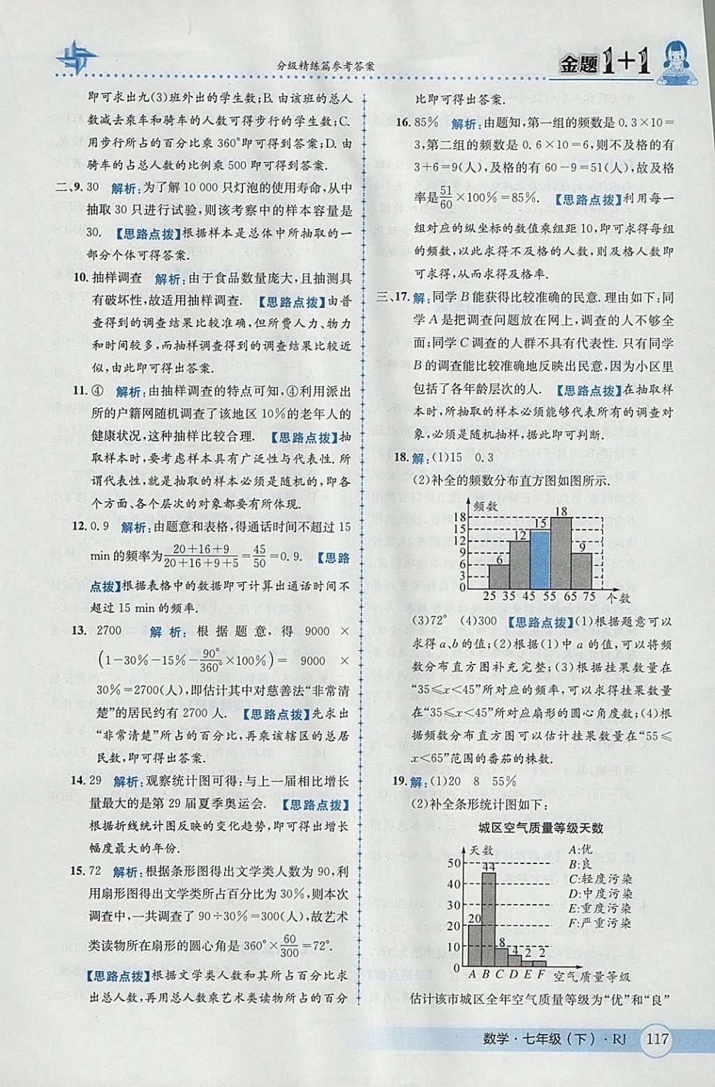 2018年金題1加1七年級數(shù)學下冊人教版 參考答案第43頁