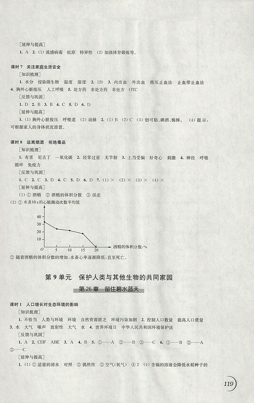 2018年同步練習八年級生物學下冊蘇科版江蘇鳳凰科學技術(shù)出版社 參考答案第5頁