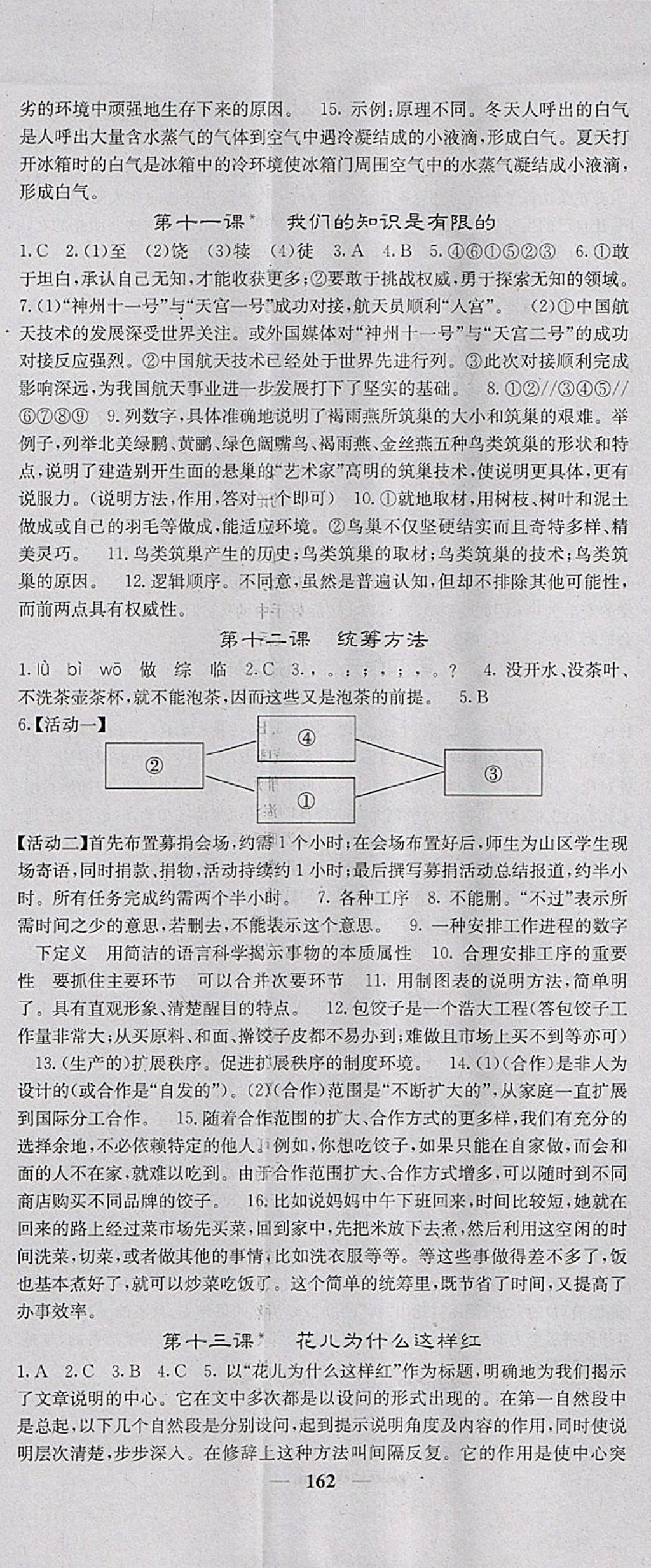 2018年課堂點睛八年級語文下冊蘇教版 參考答案第8頁