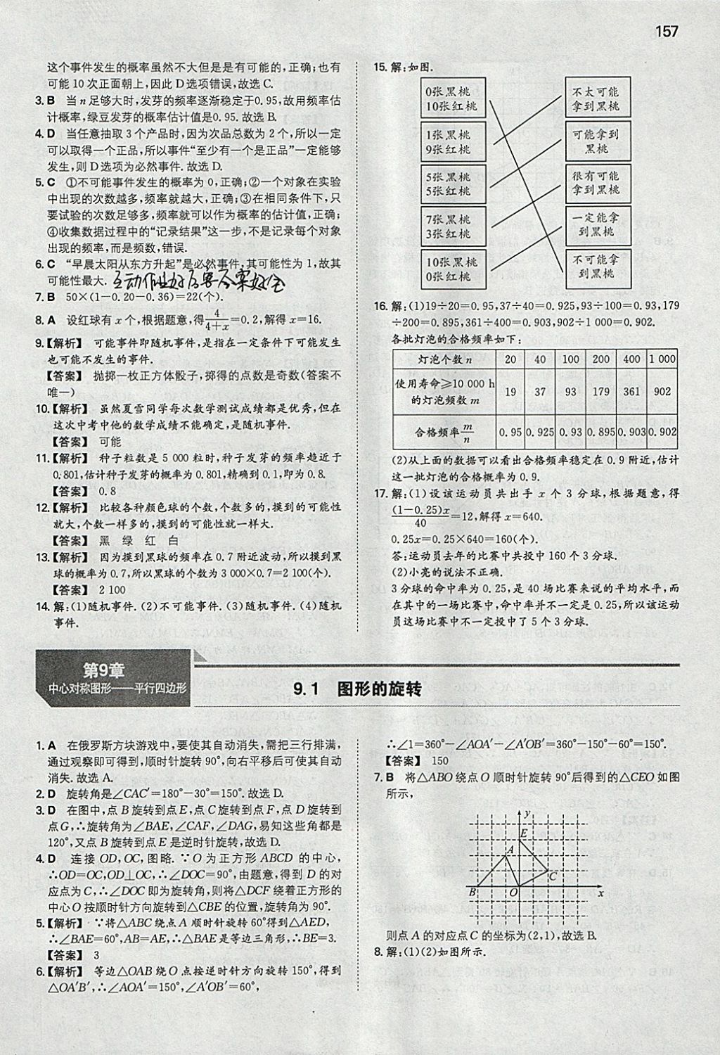 2018年一本初中數(shù)學(xué)八年級下冊蘇科版 參考答案第8頁