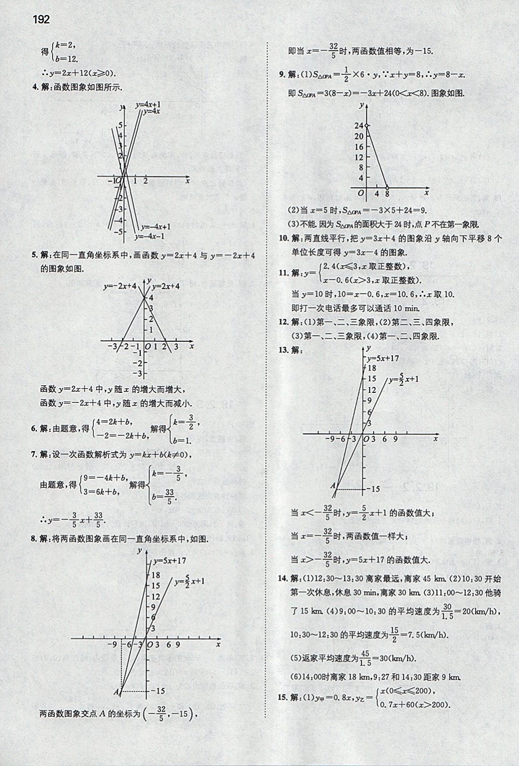 2018年一本初中数学八年级下册人教版 参考答案第59页