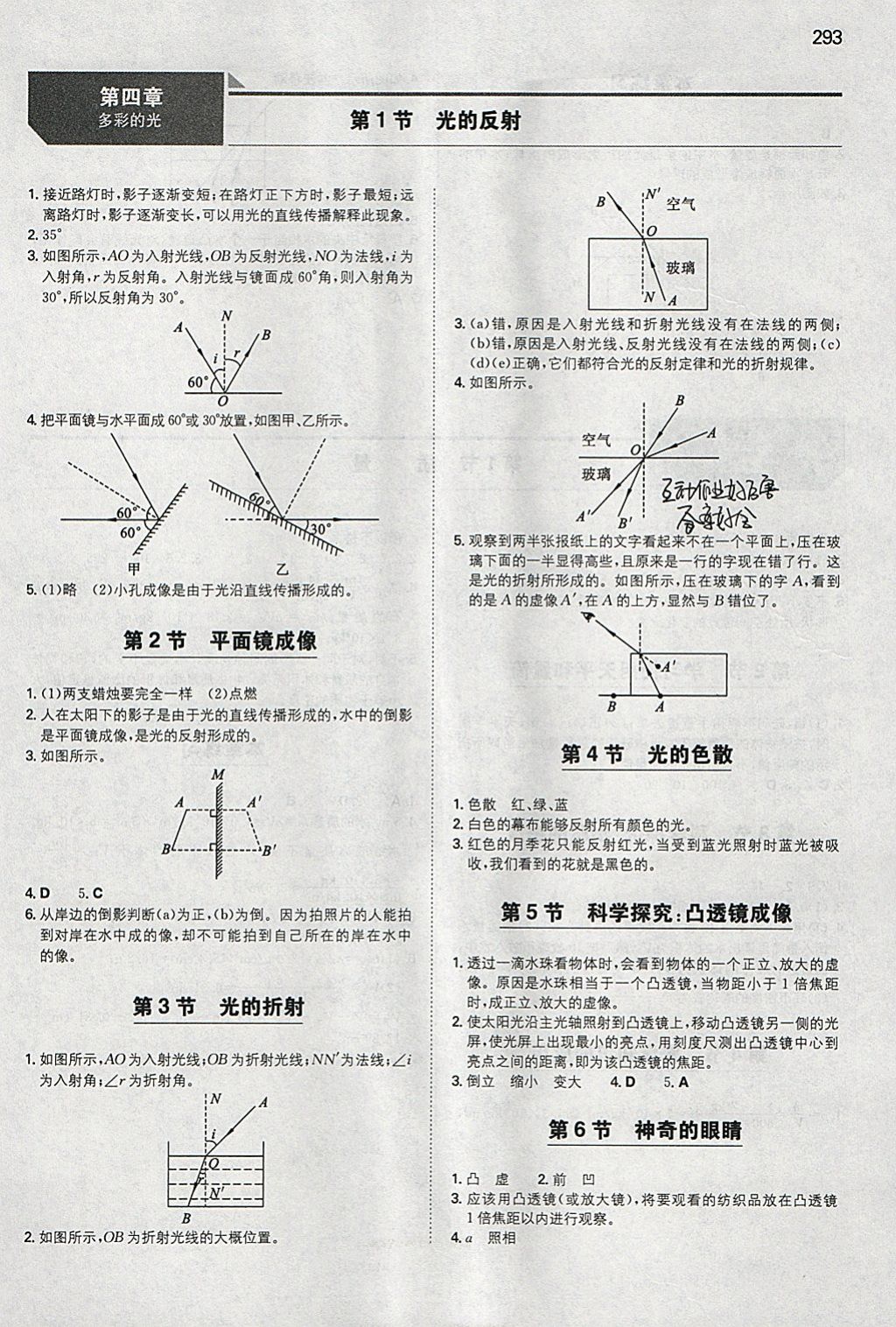 2018年一本初中物理八年級全一冊滬科版 參考答案第66頁