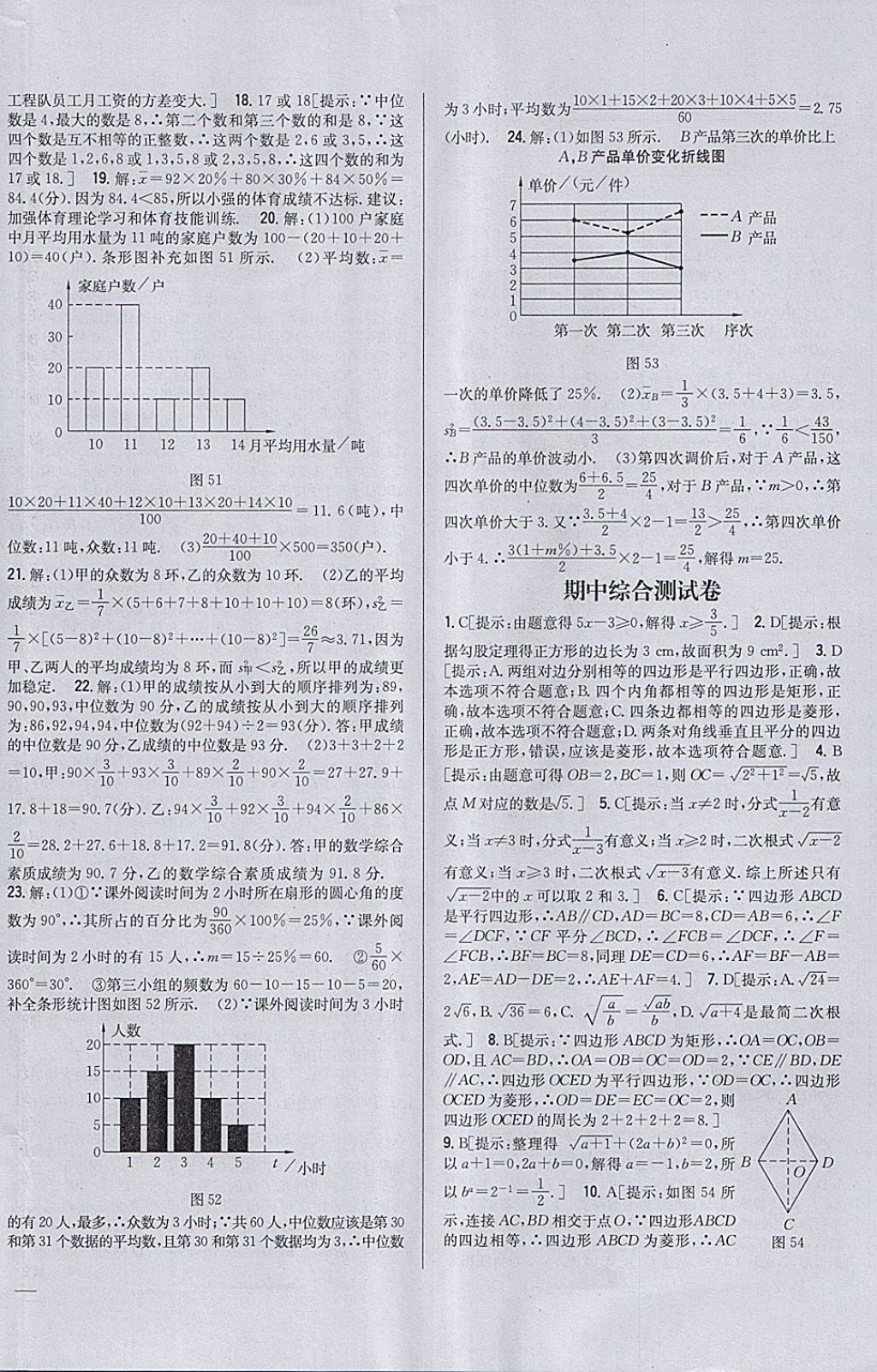 2018年全科王同步課時(shí)練習(xí)八年級(jí)數(shù)學(xué)下冊(cè)人教版 參考答案第24頁