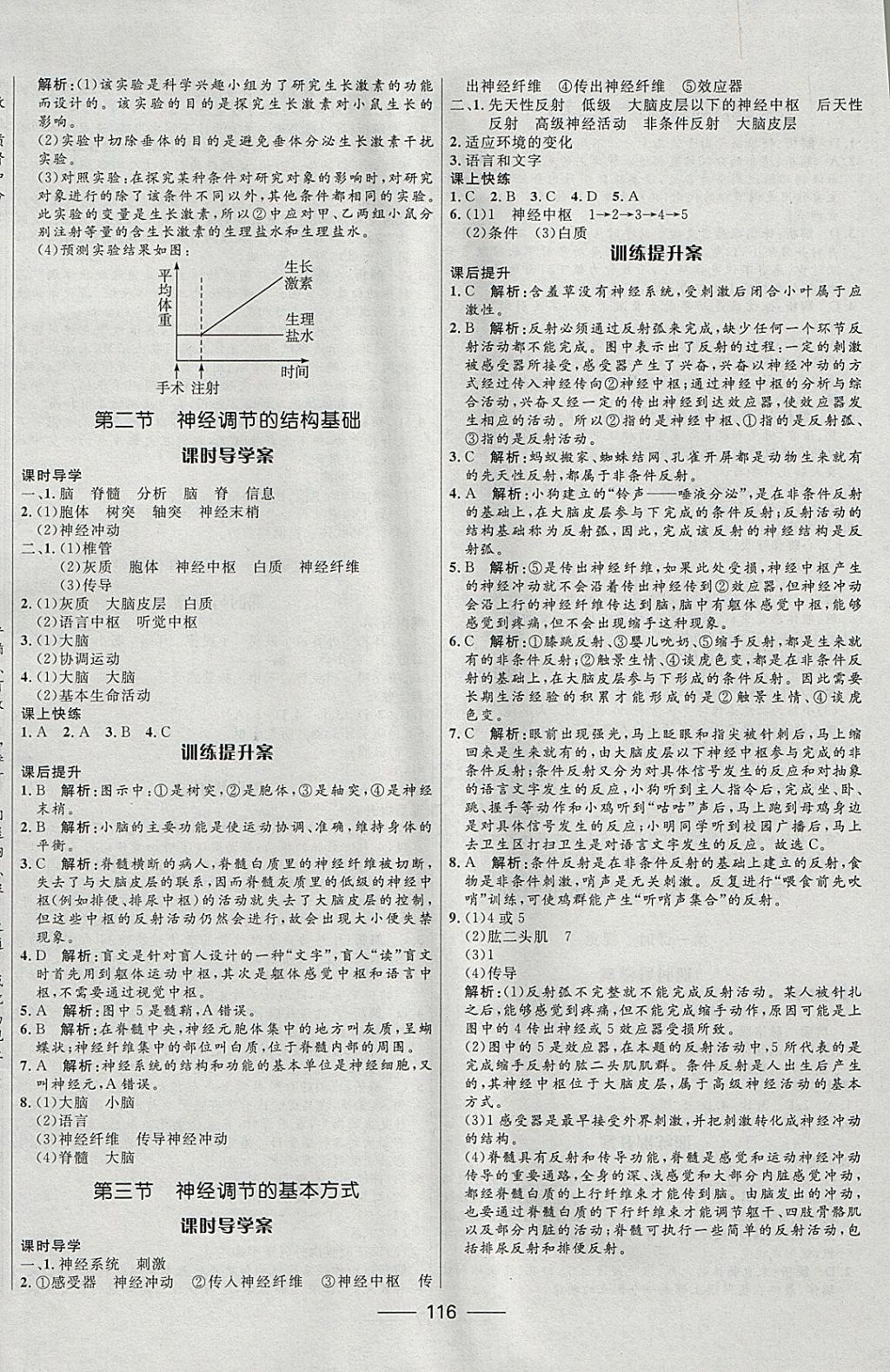 2018年奪冠百分百新導(dǎo)學(xué)課時(shí)練七年級生物下冊濟(jì)南版 參考答案第10頁