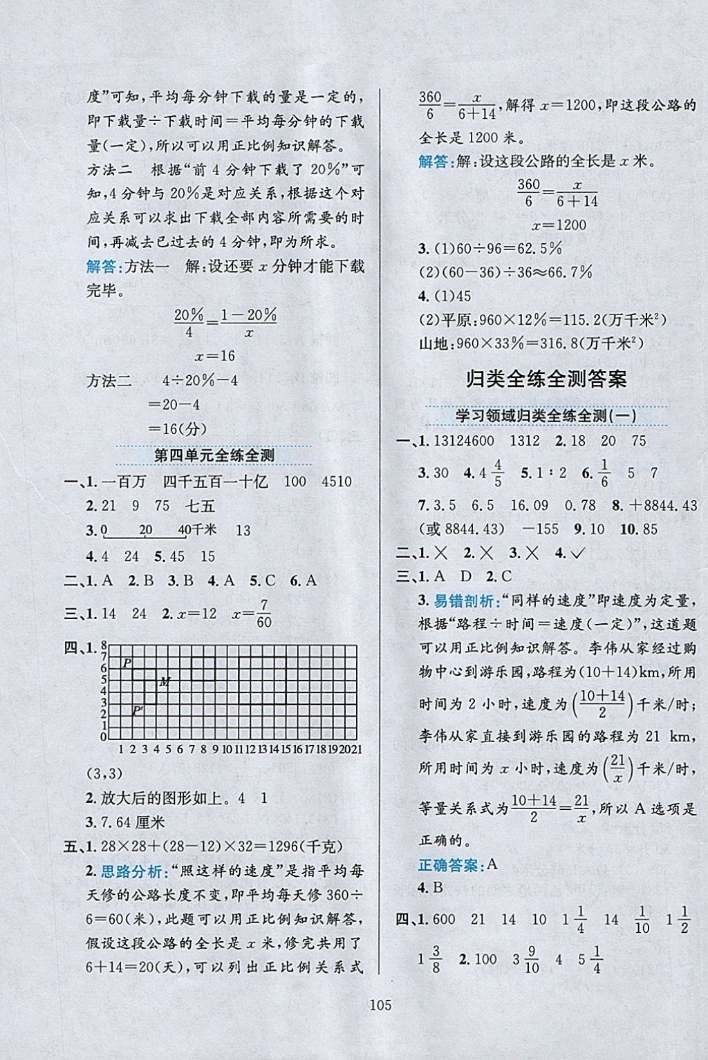 2018年小學(xué)教材全練六年級(jí)數(shù)學(xué)下冊(cè)北京版 參考答案第17頁(yè)