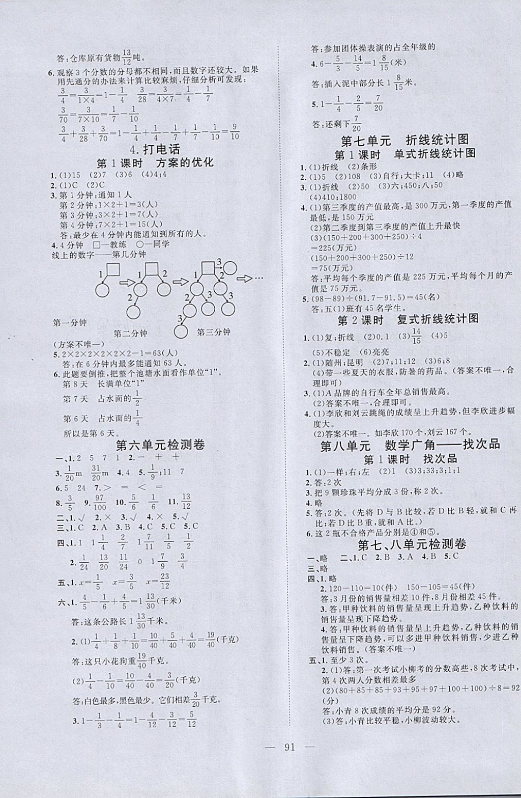 2018年351高效課堂導(dǎo)學(xué)案五年級(jí)數(shù)學(xué)下冊(cè) 參考答案第7頁(yè)