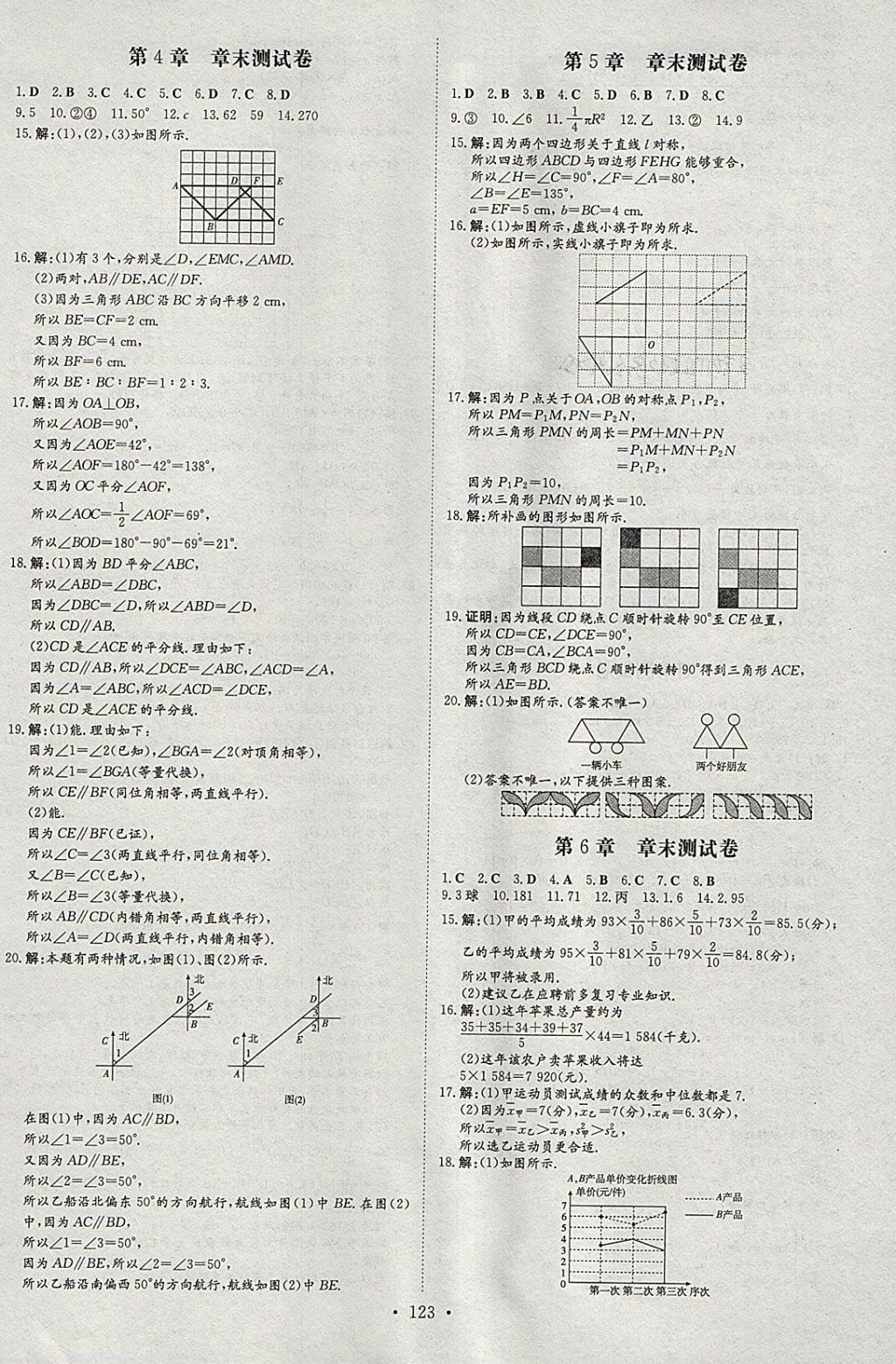 2018年練案課時(shí)作業(yè)本七年級(jí)數(shù)學(xué)下冊(cè)湘教版 參考答案第19頁(yè)