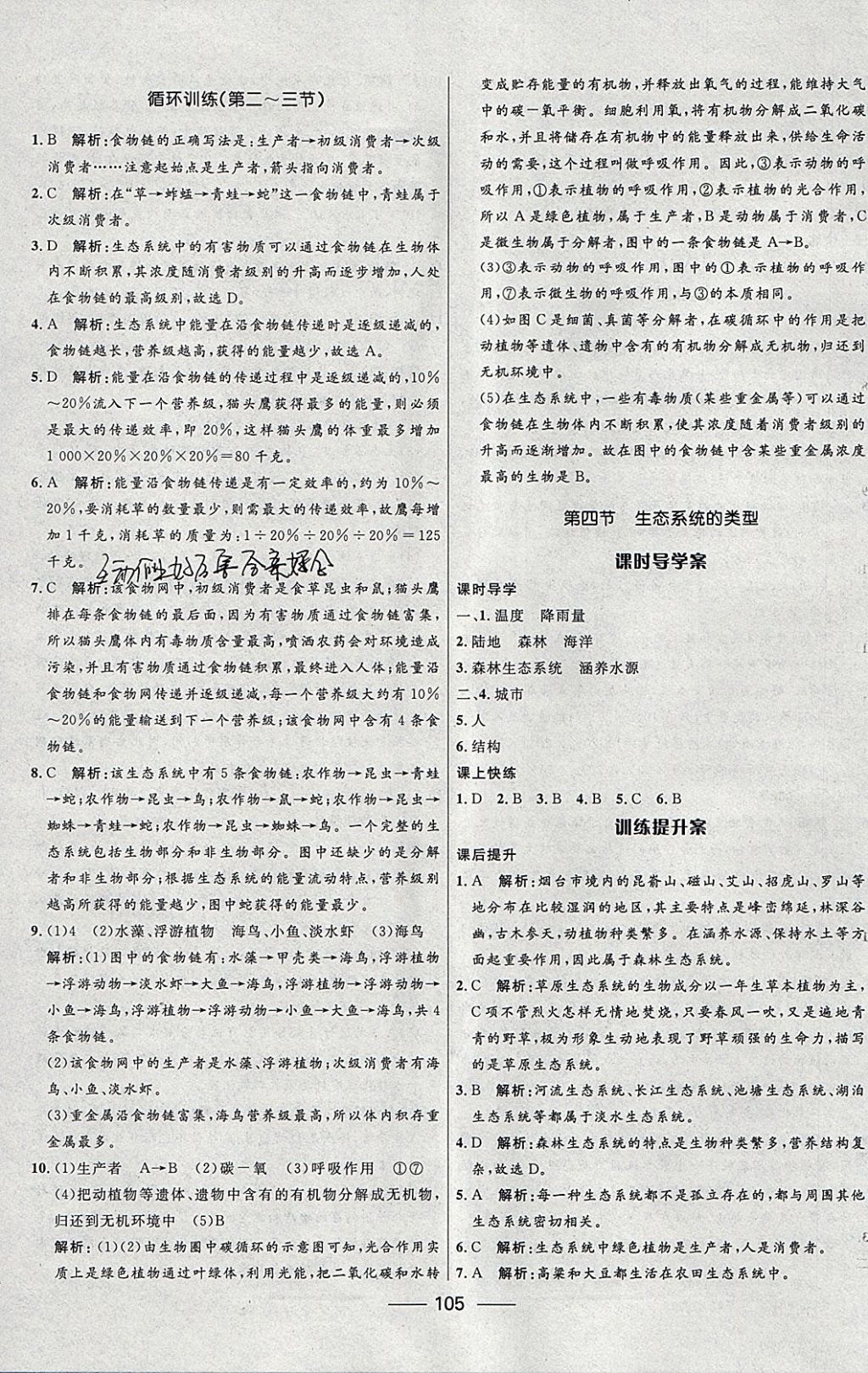 2018年奪冠百分百新導(dǎo)學(xué)課時(shí)練八年級(jí)生物下冊(cè)濟(jì)南版 參考答案第11頁(yè)