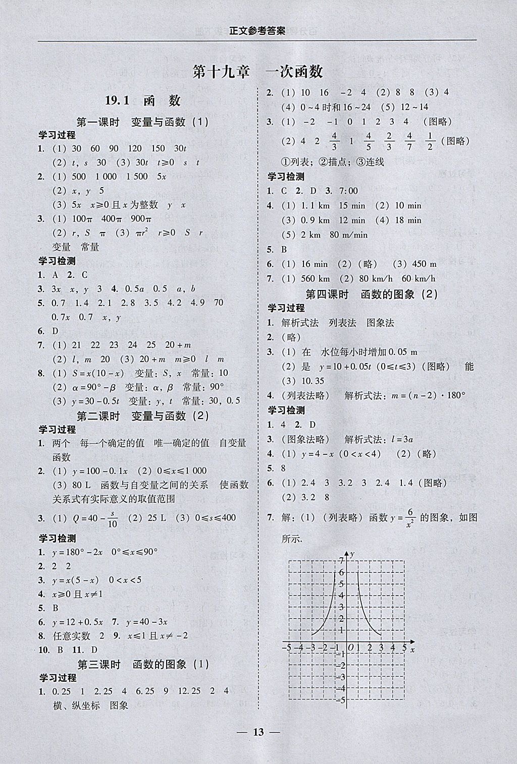 2018年易百分百分導(dǎo)學(xué)八年級數(shù)學(xué)下冊 參考答案第13頁