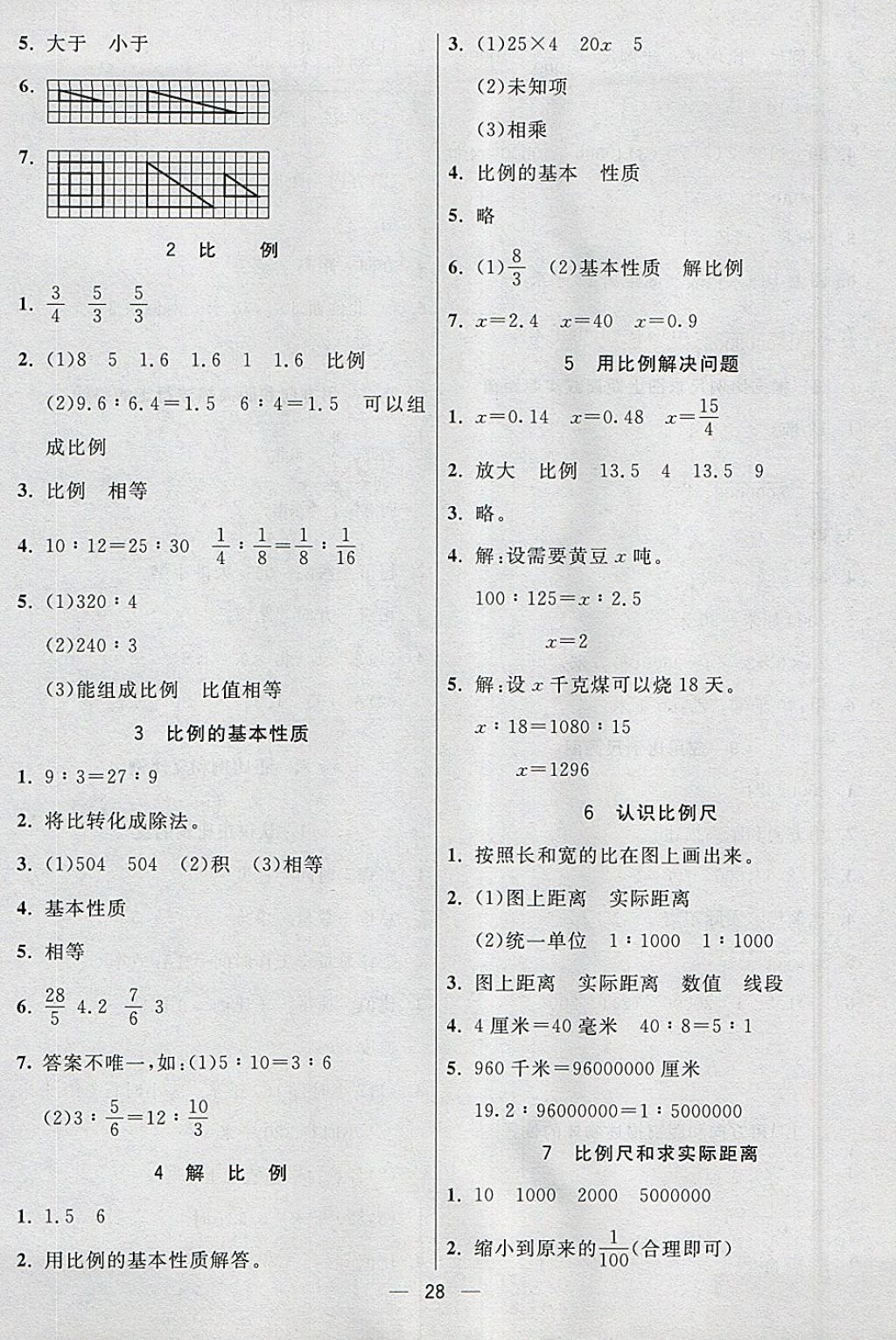 2018年五E課堂六年級數(shù)學下冊蘇教版 參考答案第22頁