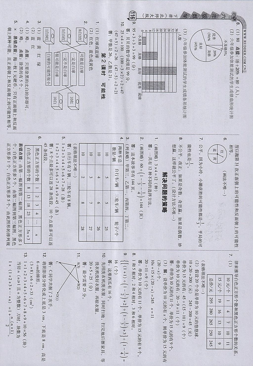 2018年綜合應(yīng)用創(chuàng)新題典中點(diǎn)六年級(jí)數(shù)學(xué)下冊(cè)北師大版 參考答案第20頁(yè)