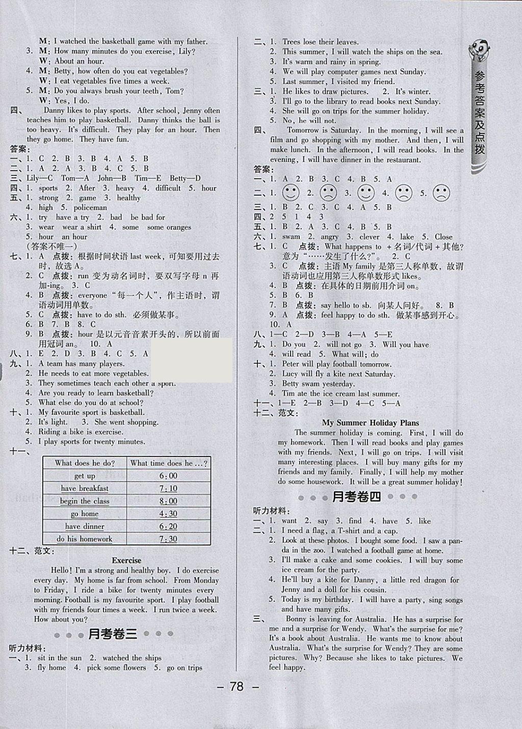 2018年綜合應(yīng)用創(chuàng)新題典中點(diǎn)六年級(jí)英語下冊(cè)冀教版三起 參考答案第2頁