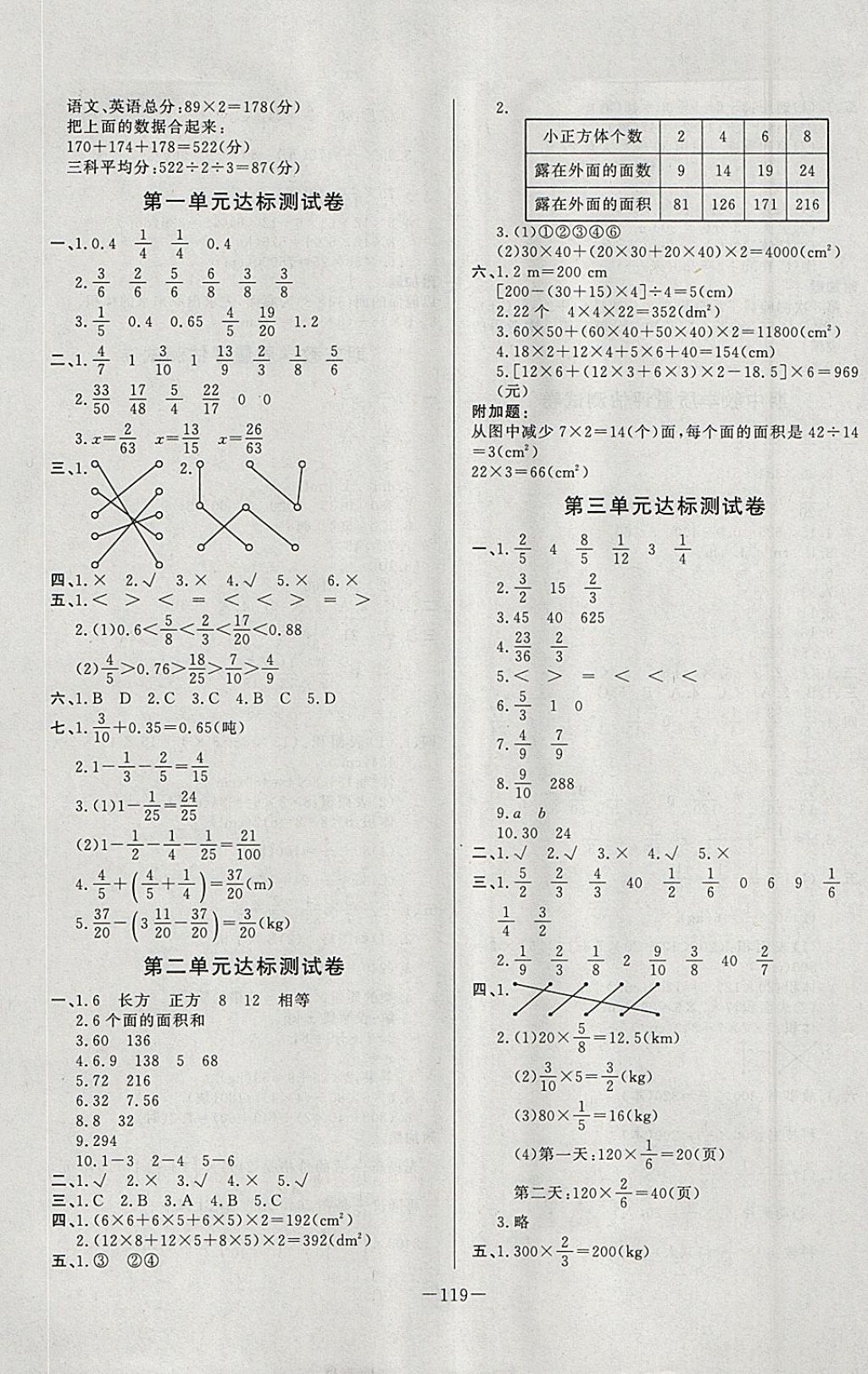 2018年A加優(yōu)化作業(yè)本五年級(jí)數(shù)學(xué)下冊(cè)北師大版 參考答案第13頁