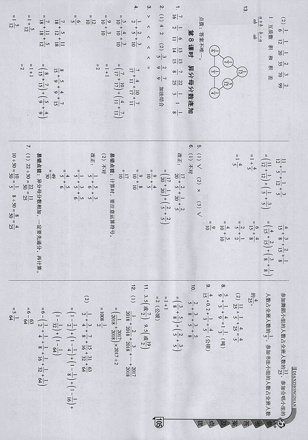 2018年綜合應用創(chuàng)新題典中點五年級數(shù)學下冊冀教版 參考答案第9頁