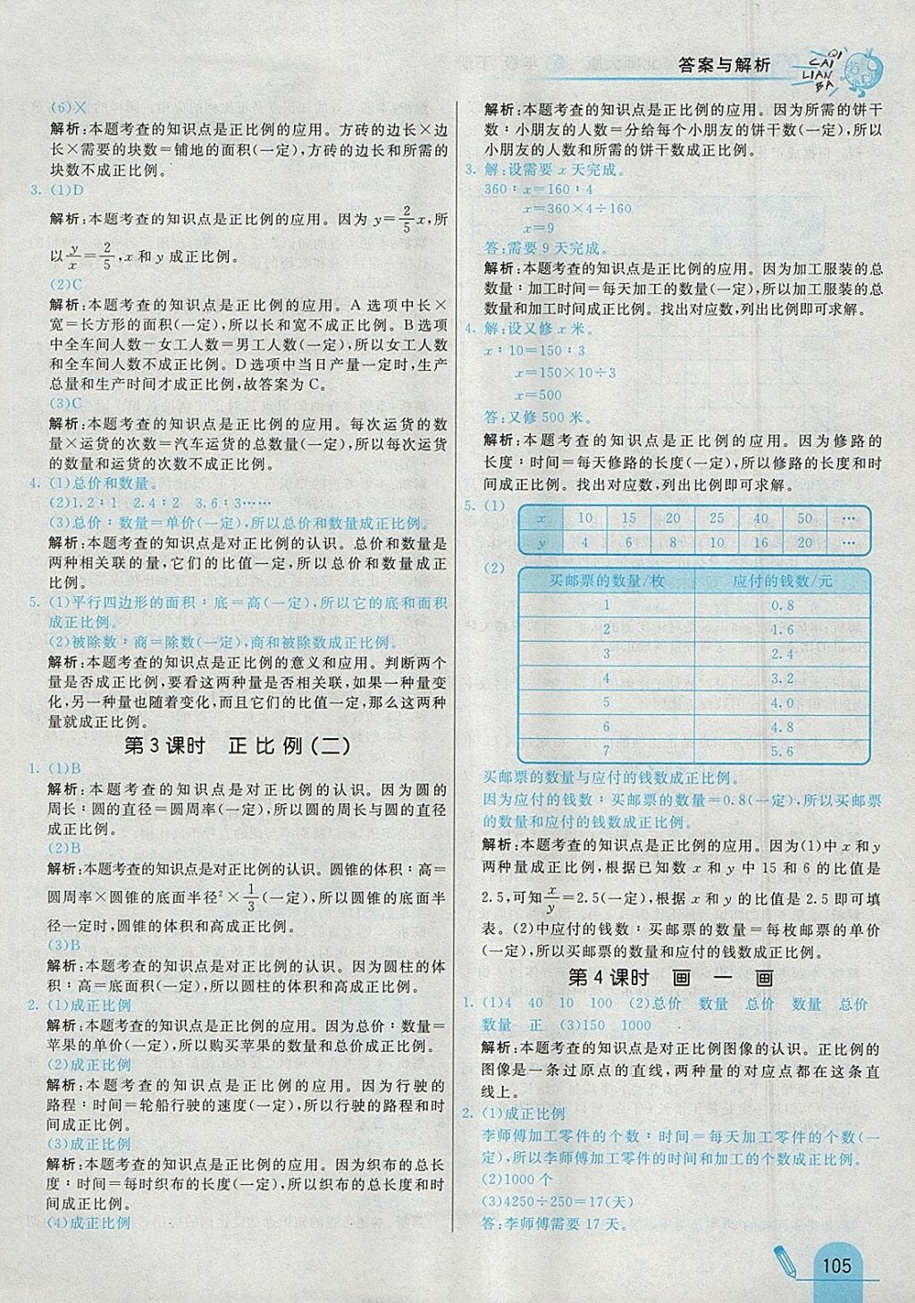 2018年七彩練霸六年級數(shù)學(xué)下冊北師大版 參考答案第17頁