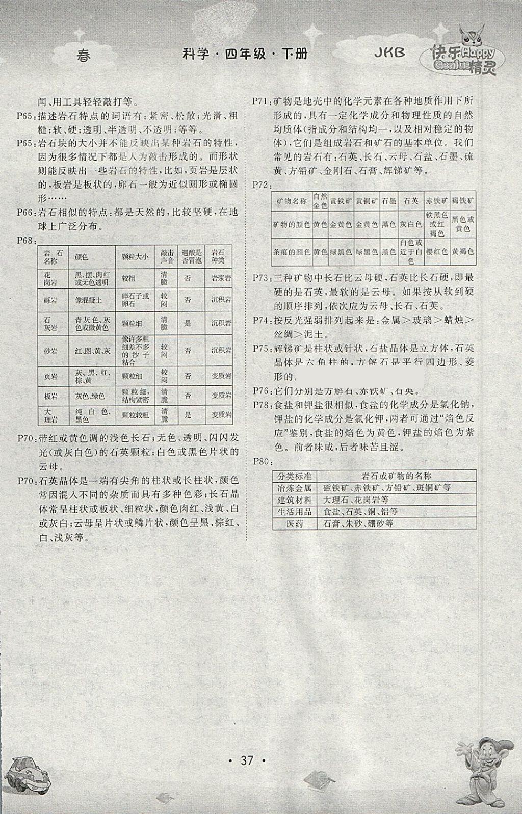 2018年名校作業(yè)本四年級(jí)科學(xué)下冊教科版 參考答案第7頁