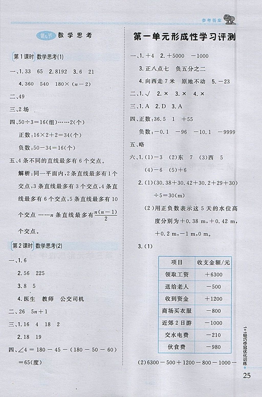 2018年1加1輕巧奪冠優(yōu)化訓(xùn)練六年級(jí)數(shù)學(xué)下冊(cè)人教版銀版 參考答案第16頁(yè)