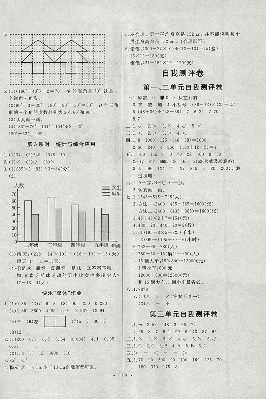 2018年每时每刻快乐优加作业本四年级数学下册P版 参考答案第13页