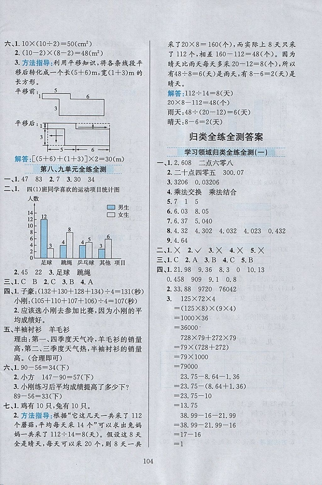 2018年小學(xué)教材全練四年級(jí)數(shù)學(xué)下冊(cè)人教版天津?qū)Ｓ?nbsp;參考答案第16頁(yè)