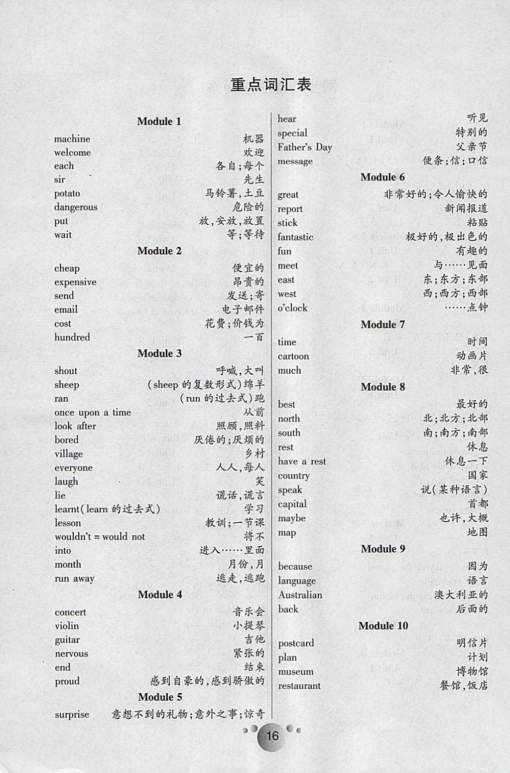 2018年小夫子全能檢測(cè)四年級(jí)英語(yǔ)下冊(cè)外研版一起 參考答案第6頁(yè)