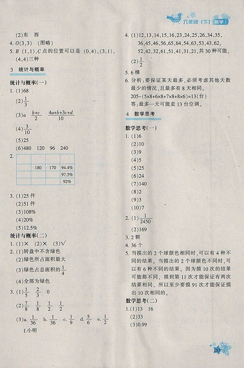 2018年新教材同步導學優(yōu)化設計課課練六年級數(shù)學下冊 參考答案第19頁