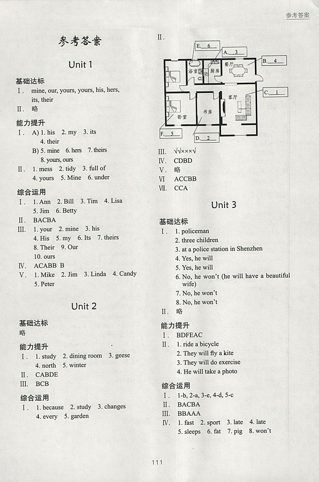 2018年課堂在線五年級英語下冊滬教版 參考答案第1頁