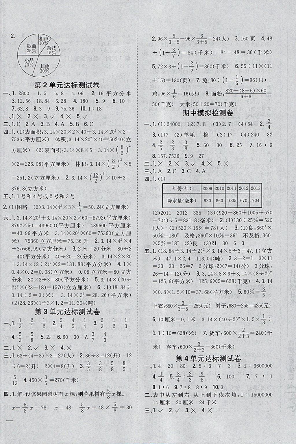 2018年全科王同步課時(shí)練習(xí)六年級(jí)數(shù)學(xué)下冊(cè)江蘇版 參考答案第8頁(yè)