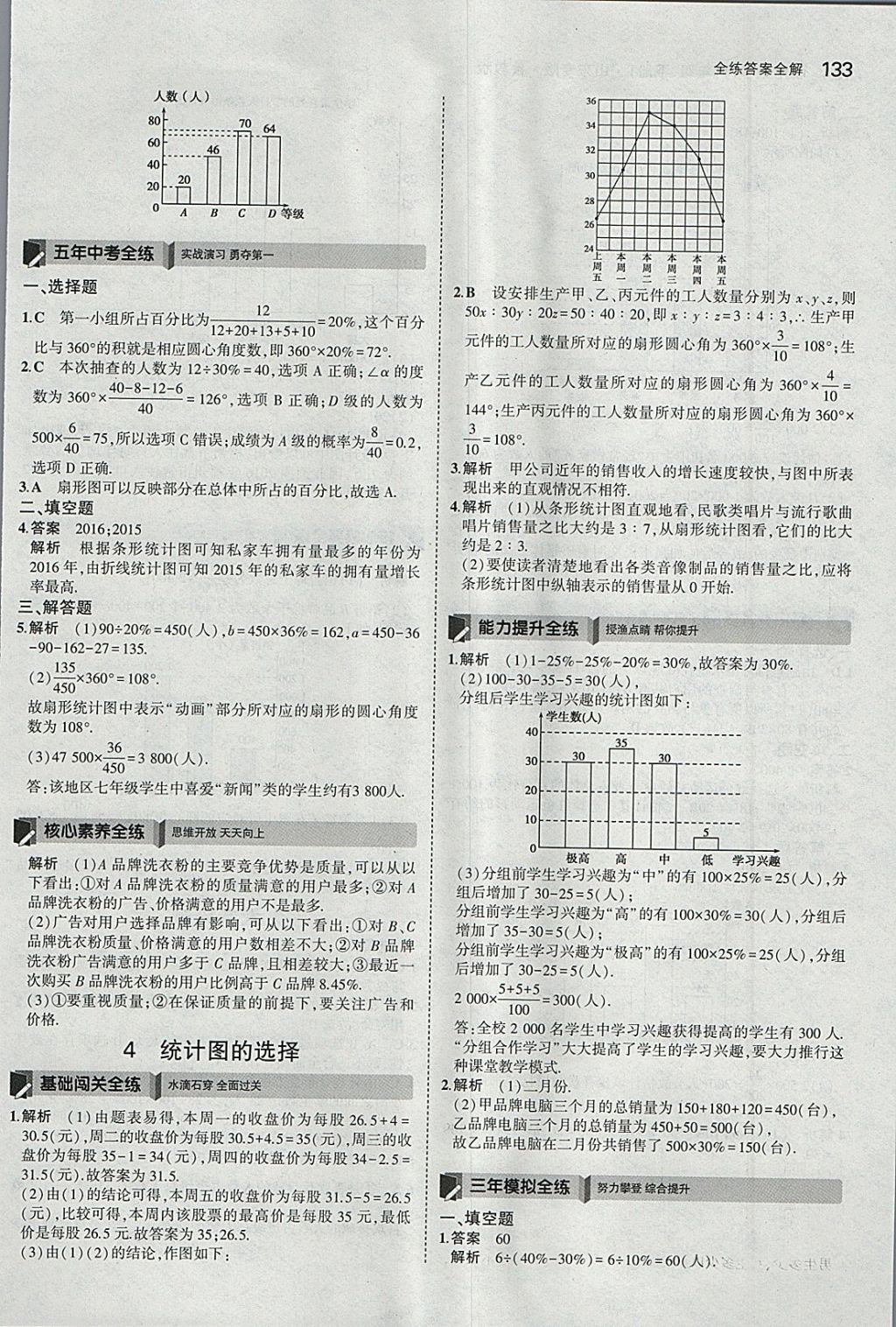 2018年5年中考3年模擬初中數(shù)學(xué)六年級(jí)下冊魯教版山東專版 參考答案第28頁