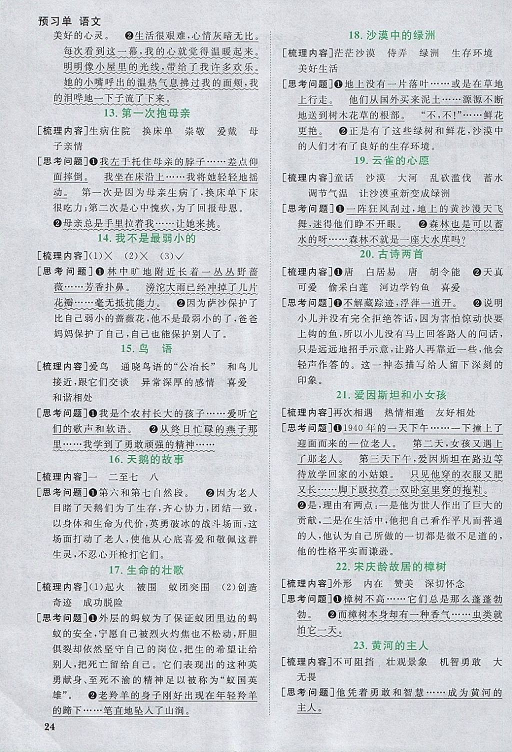 2018年陽光同學(xué)課時優(yōu)化作業(yè)四年級語文下冊蘇教版 參考答案第12頁