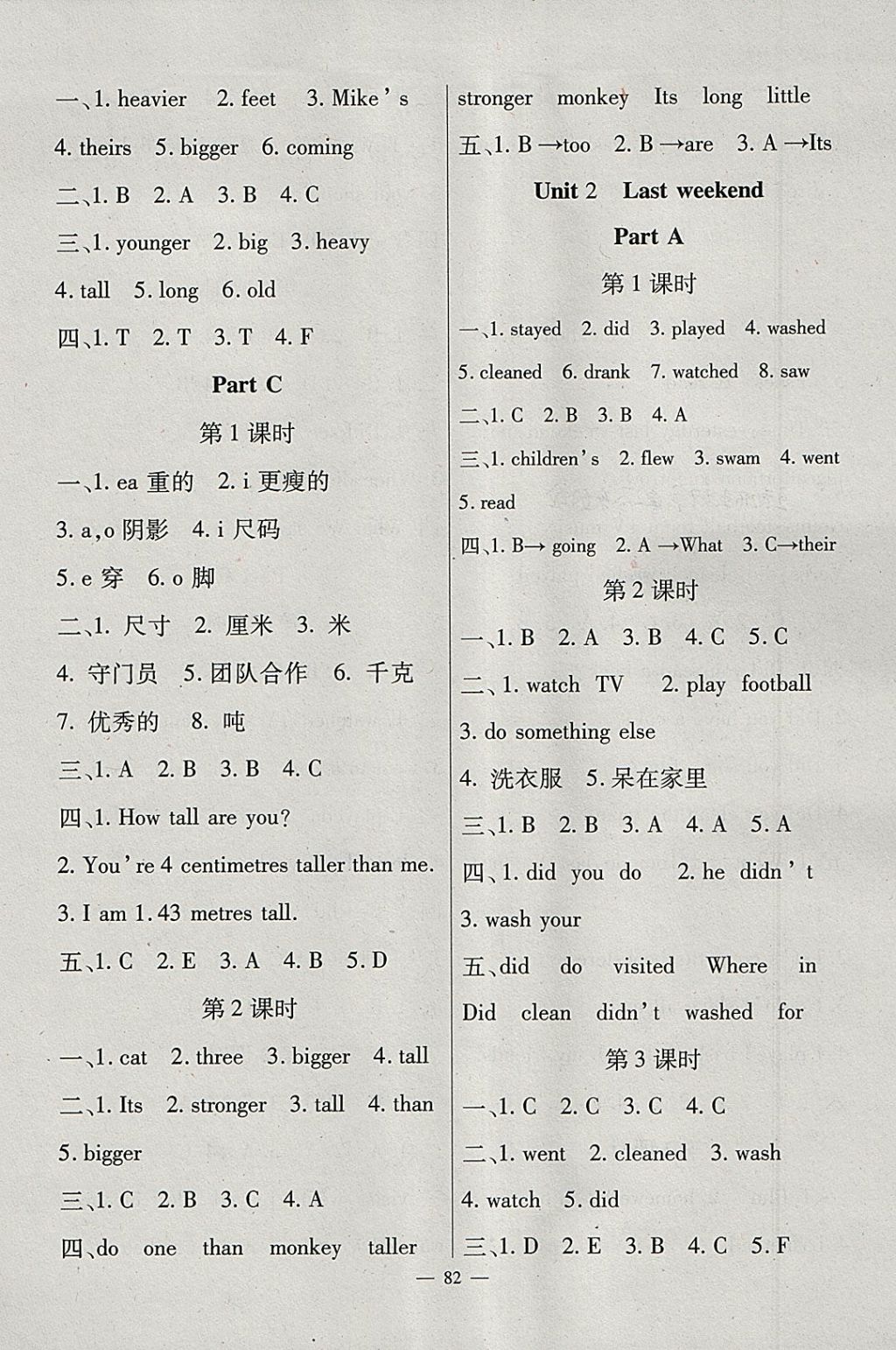 2018年黃岡新課堂六年級英語下冊人教版 參考答案第2頁