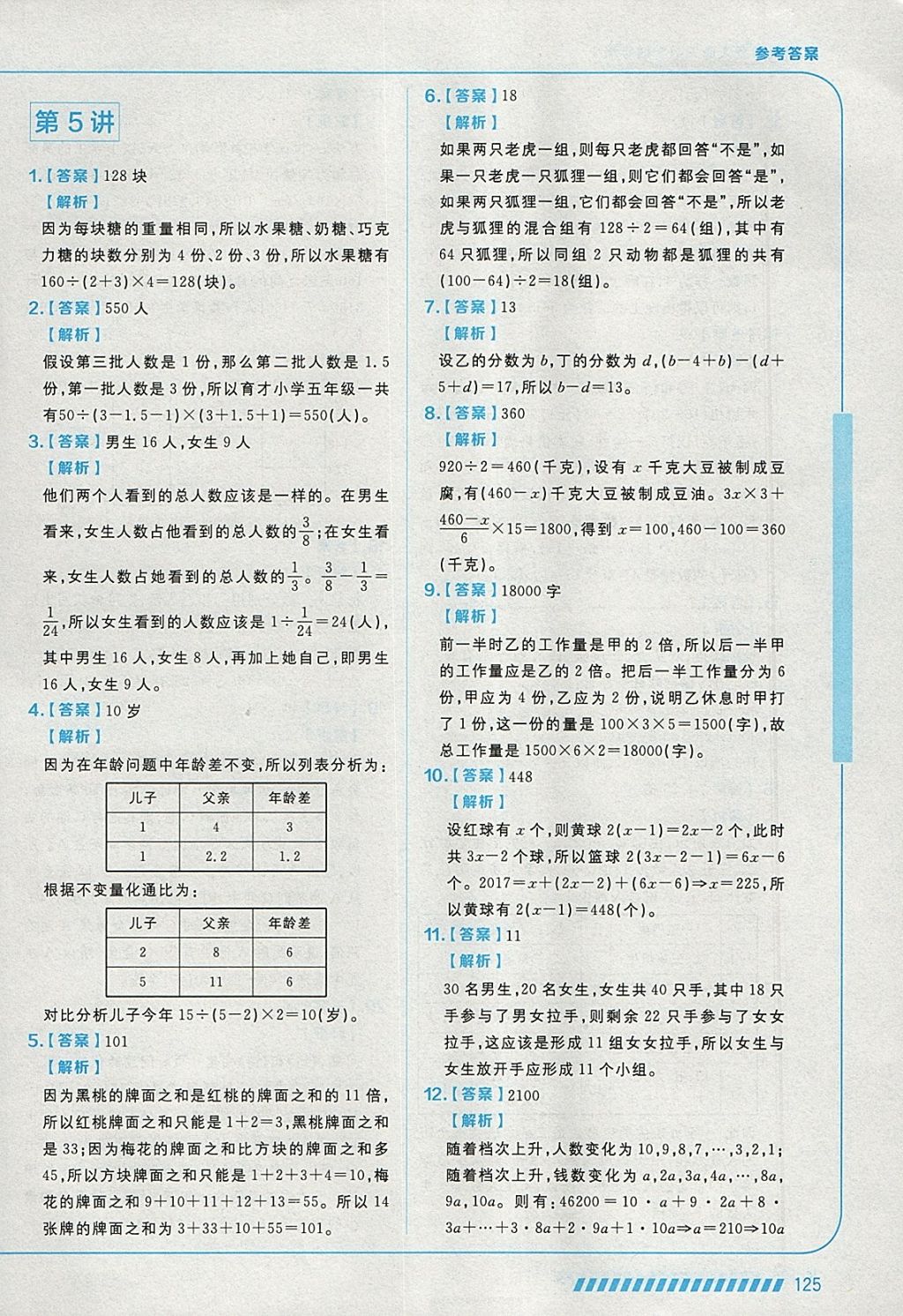 2018年學(xué)而思思維創(chuàng)新大通關(guān)四年級(jí)數(shù)學(xué) 參考答案第13頁