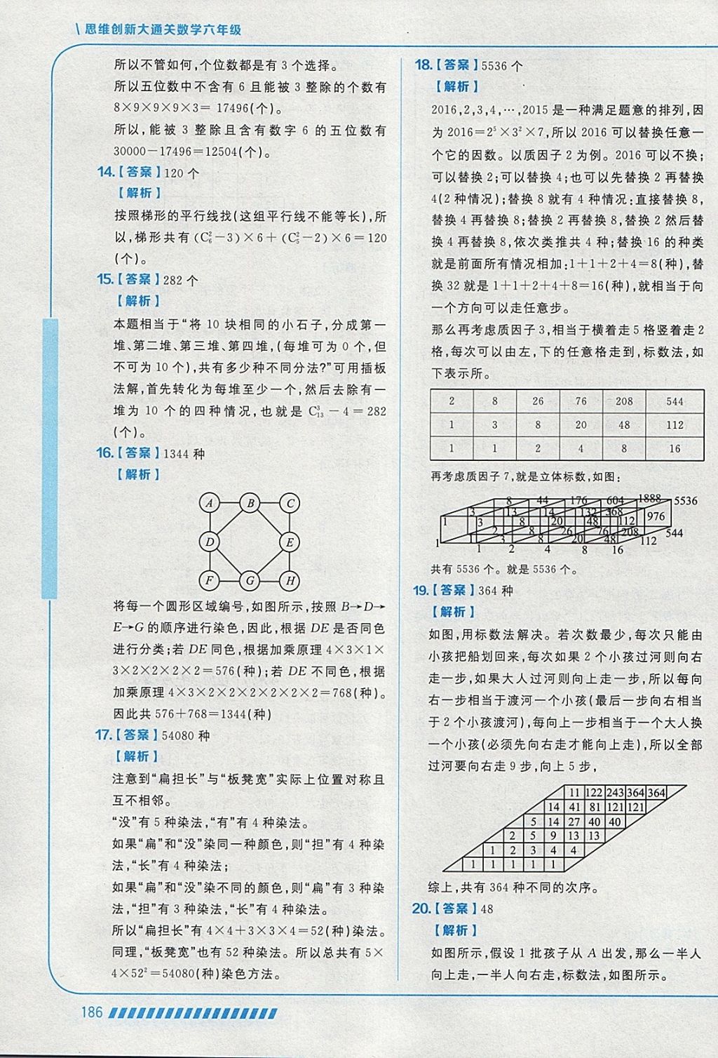 2018年學(xué)而思思維創(chuàng)新大通關(guān)六年級數(shù)學(xué) 參考答案第44頁