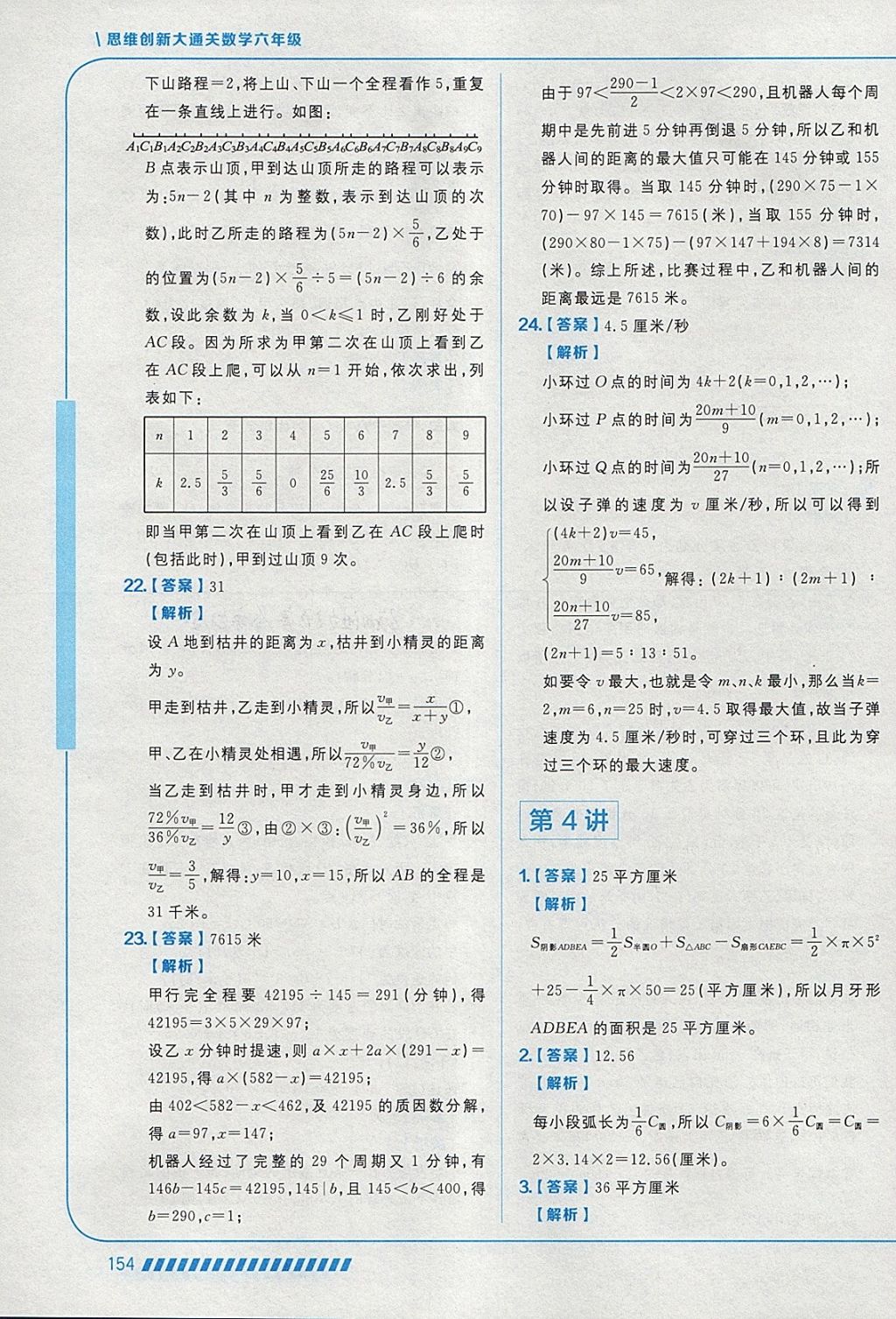 2018年學(xué)而思思維創(chuàng)新大通關(guān)六年級(jí)數(shù)學(xué) 參考答案第12頁(yè)