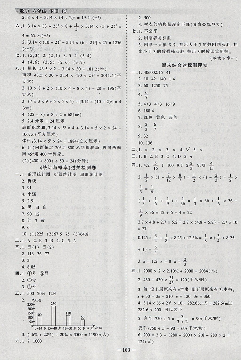 2018年王朝霞德才兼?zhèn)渥鳂I(yè)創(chuàng)新設(shè)計(jì)六年級(jí)數(shù)學(xué)下冊(cè)人教版 參考答案第15頁