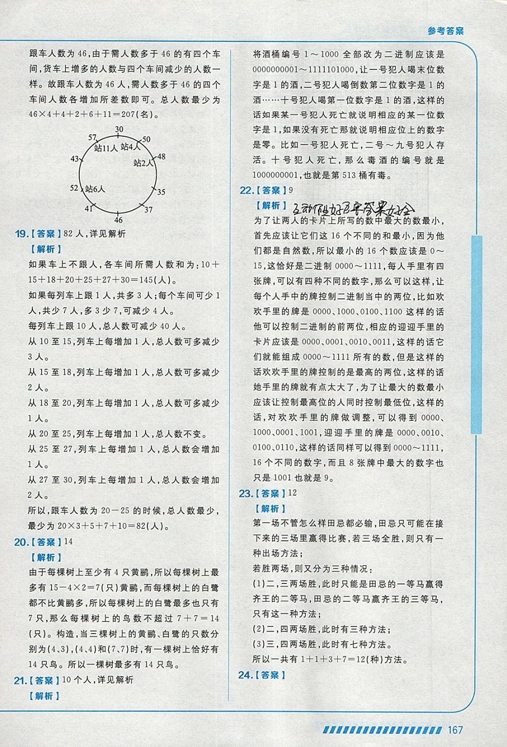 2018年學而思思維創新大通關四年級數學 參考答案第55頁