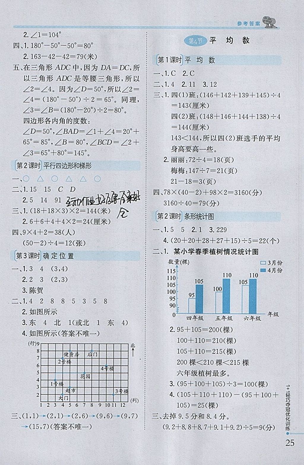 2018年1加1輕巧奪冠優(yōu)化訓(xùn)練四年級(jí)數(shù)學(xué)下冊(cè)西師大版銀版 參考答案第14頁(yè)