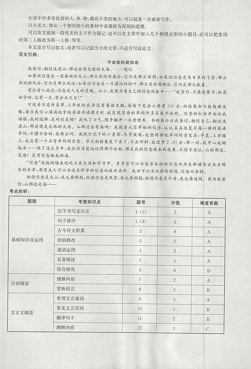 2018年啟東中學(xué)中考模擬卷語文 參考答案第33頁