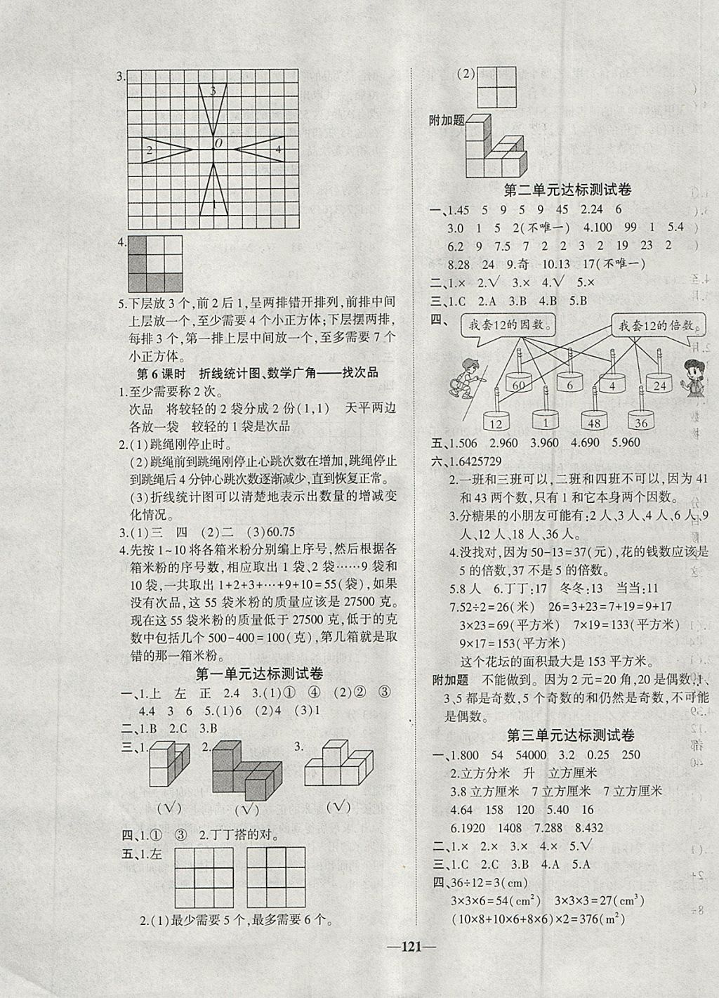 2018年精彩課堂輕松練五年級(jí)數(shù)學(xué)下冊(cè)人教版 參考答案第13頁(yè)