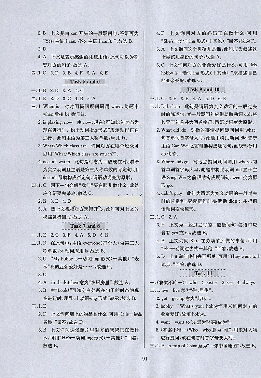 2018年小學(xué)教材全練六年級(jí)英語(yǔ)下冊(cè)人教精通版三起天津?qū)Ｓ?nbsp;參考答案第15頁(yè)