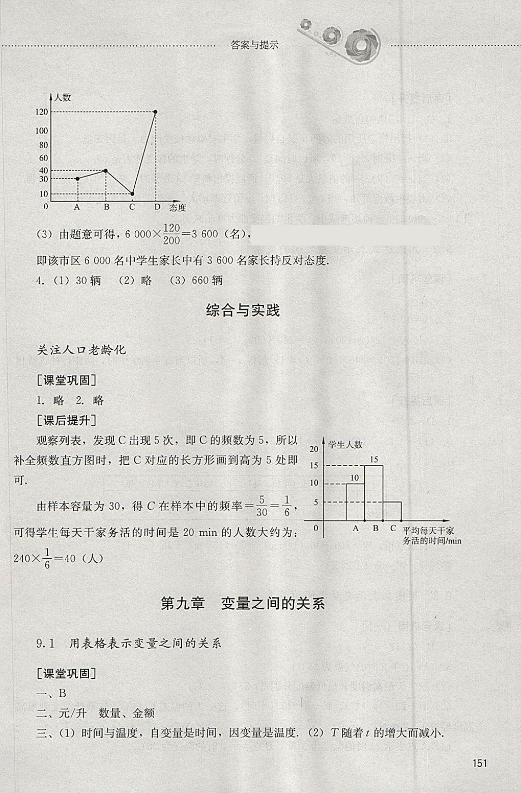 2018年初中課堂同步訓練六年級數(shù)學下冊山東文藝出版社 參考答案第17頁