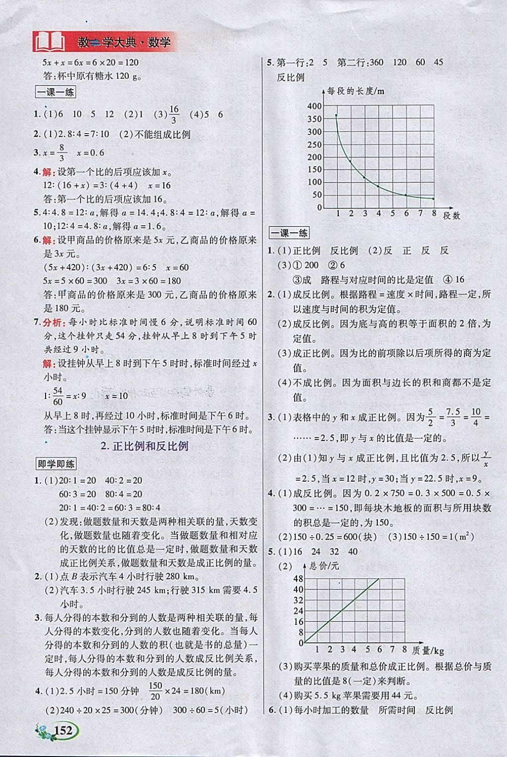 2018年教學(xué)大典六年級數(shù)學(xué)下冊人教版 參考答案第6頁