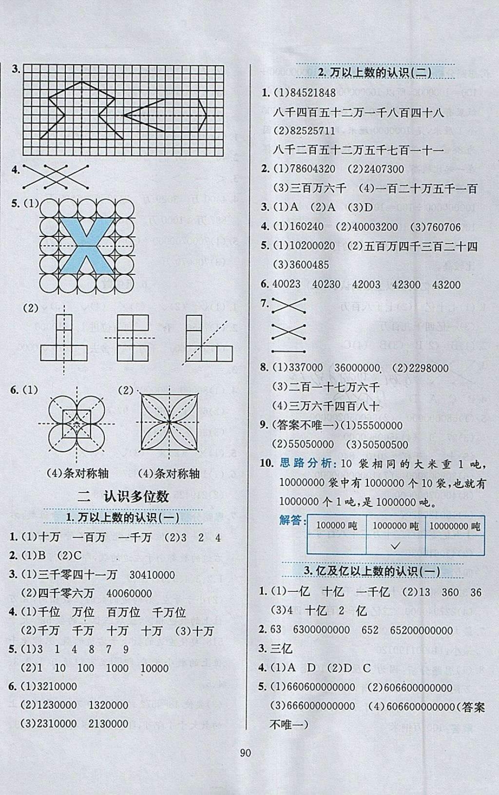 2018年小學(xué)教材全練四年級數(shù)學(xué)下冊江蘇版 參考答案第2頁