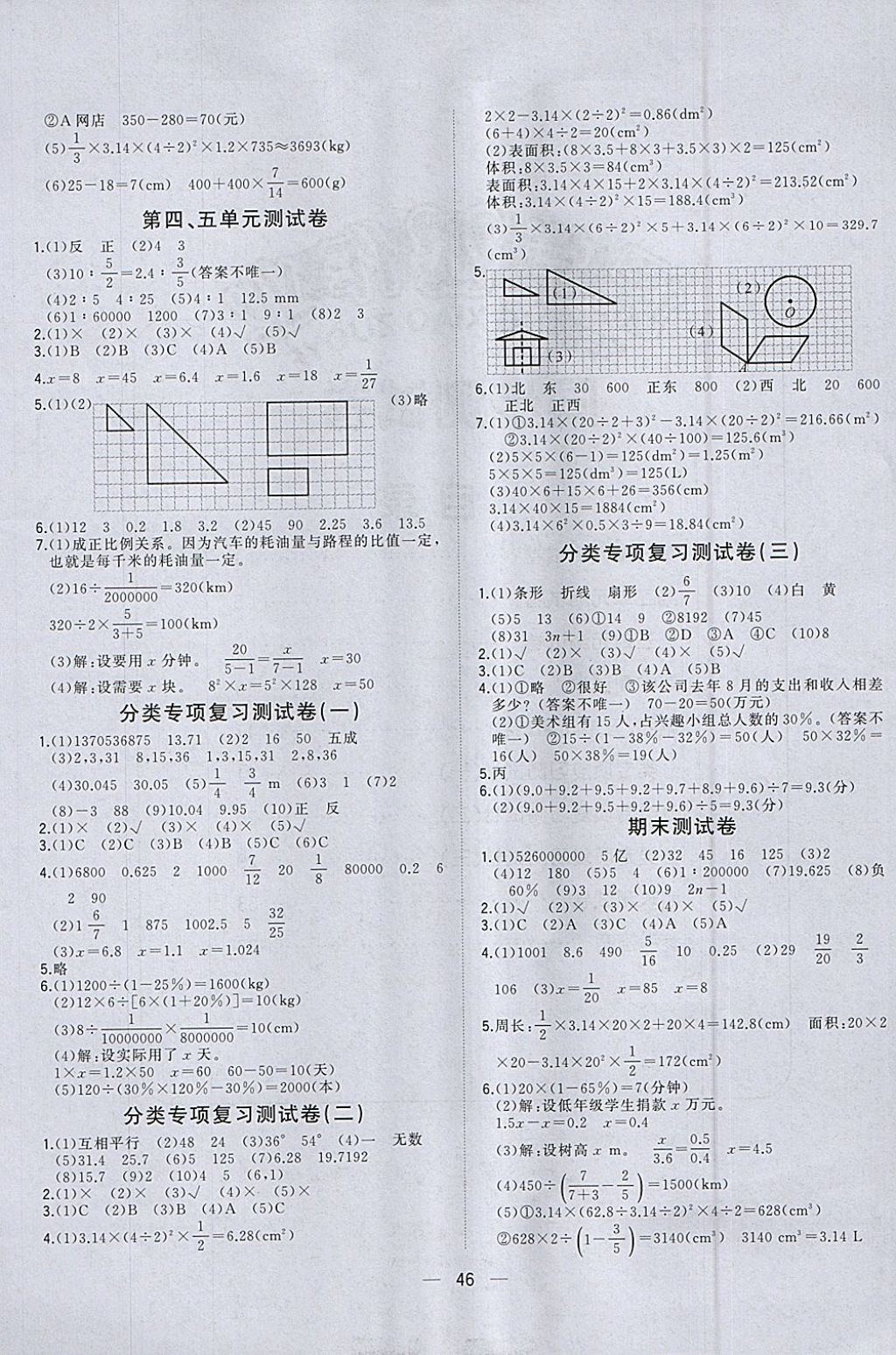 2018年機(jī)靈兔課堂小作業(yè)六年級(jí)數(shù)學(xué)下冊人教版 參考答案第10頁