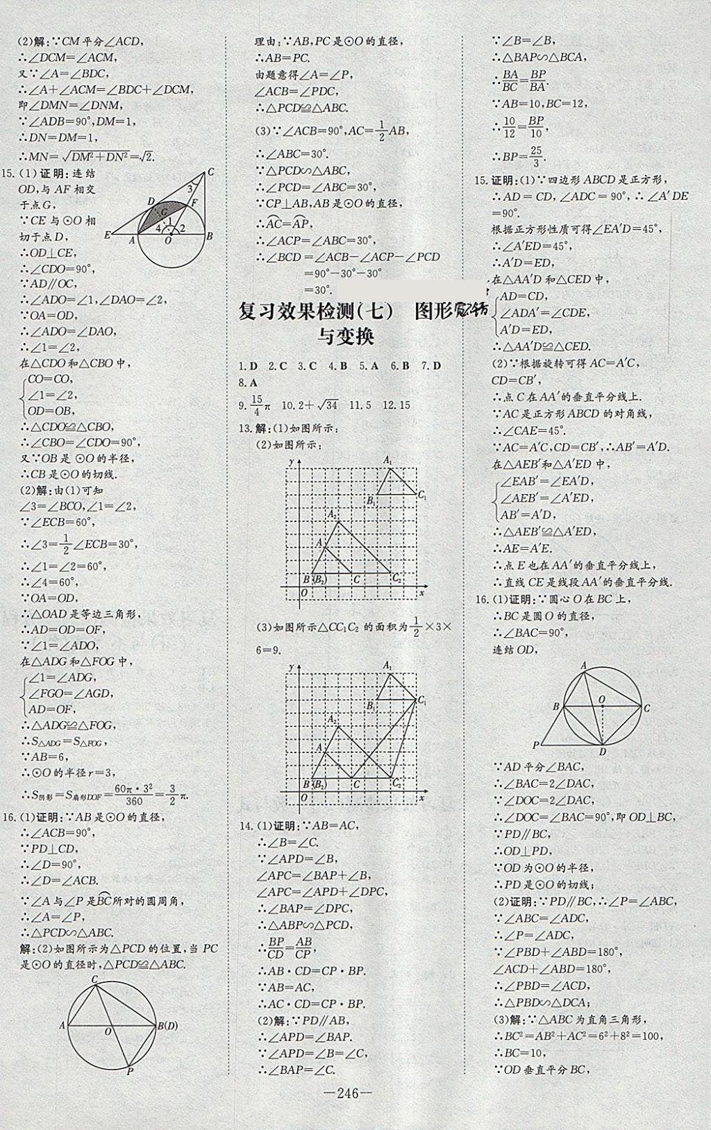 2018年中考总复习导与练精讲册数学华师大版 参考答案第40页