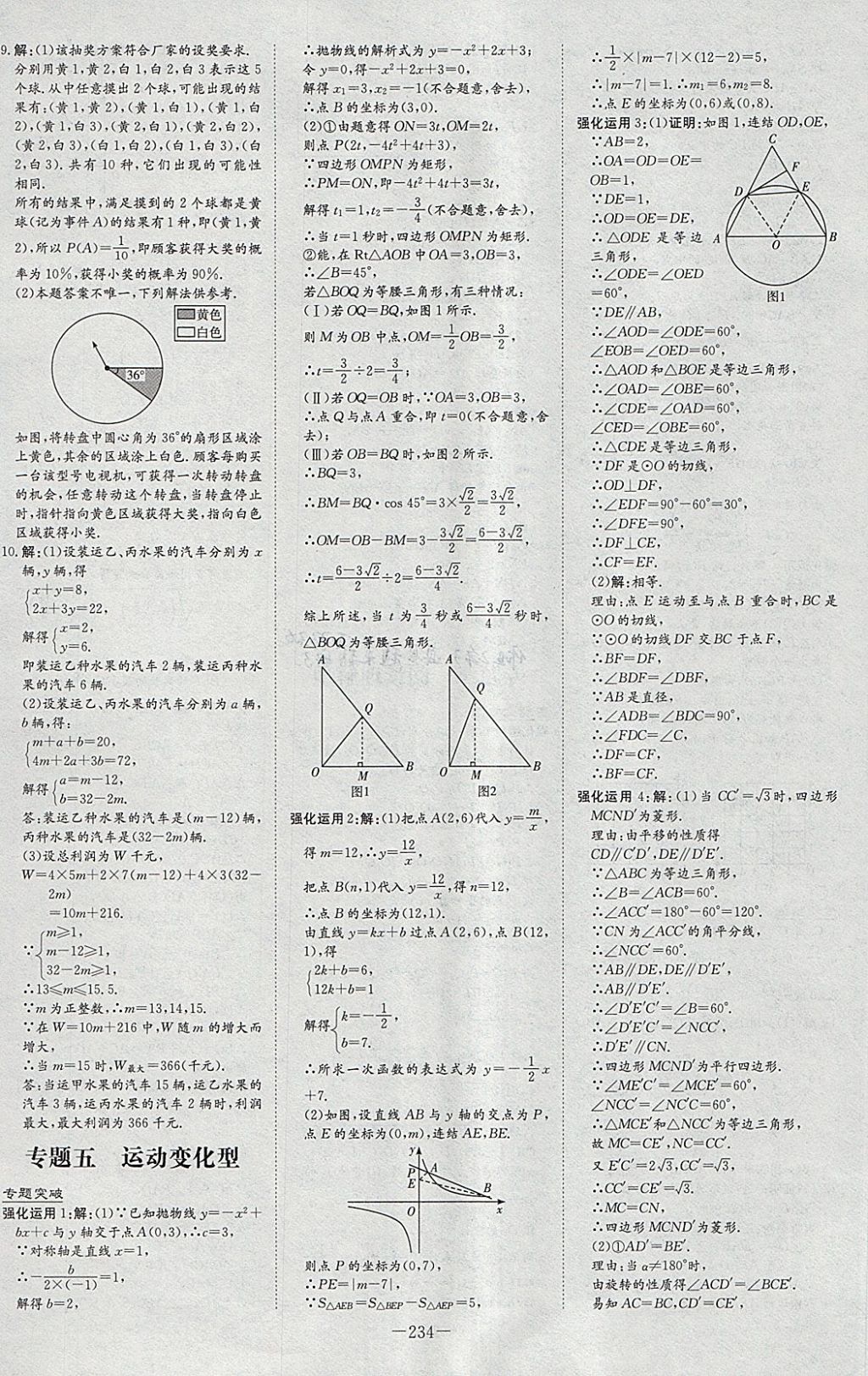 2018年中考总复习导与练精讲册数学华师大版 参考答案第28页