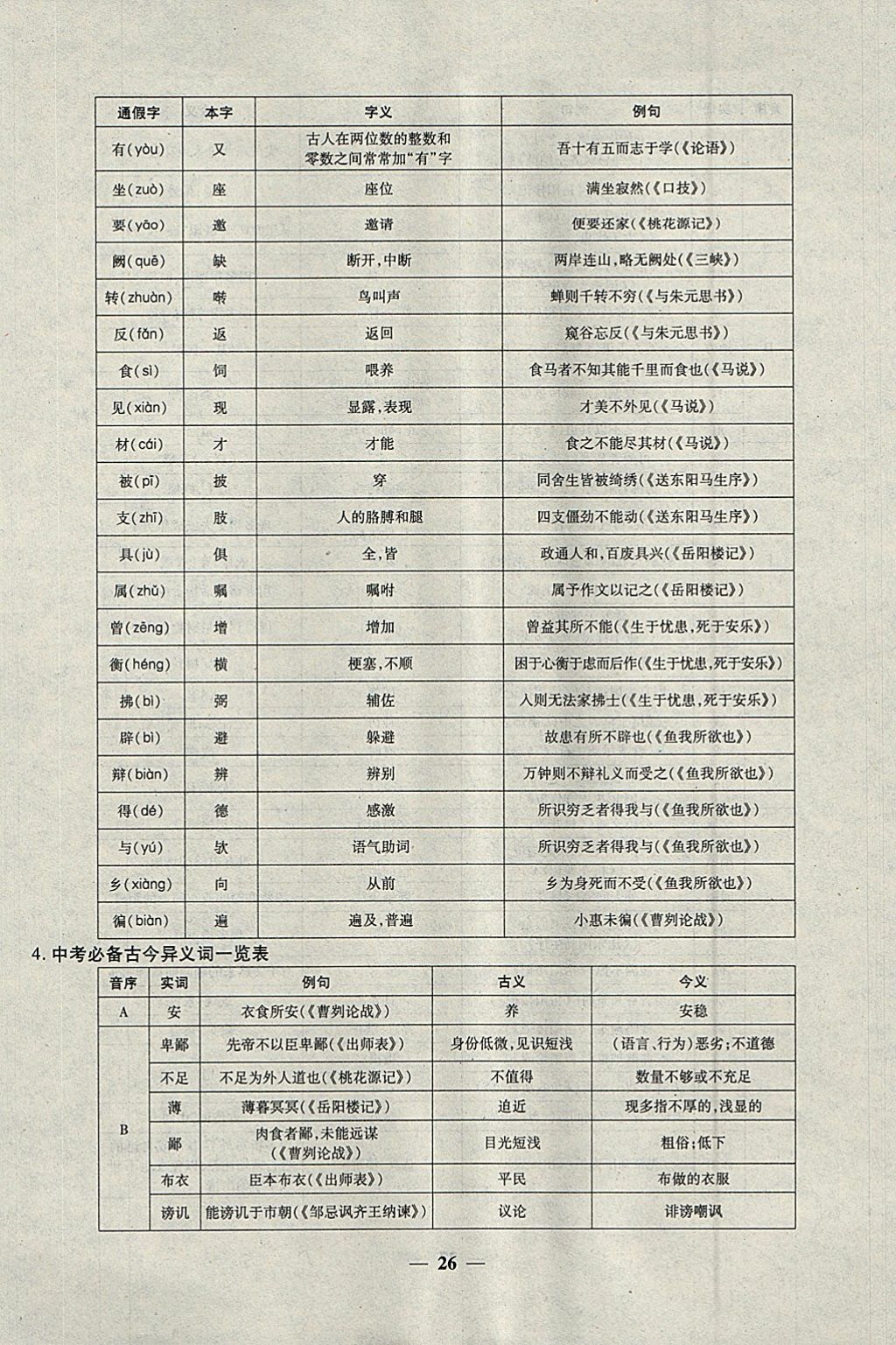 2018年中考試題專題訓(xùn)練語文 參考答案第26頁